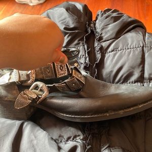 Jeffrey Campbell & Free People Ace Western Black  Boots size 9